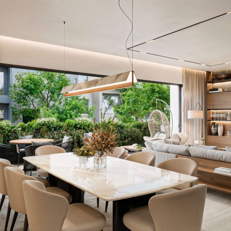 Basalto Narvarte living area luxury finishes Mexico City