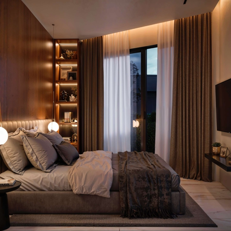 Basalto Narvarte bedroom with outward facing window