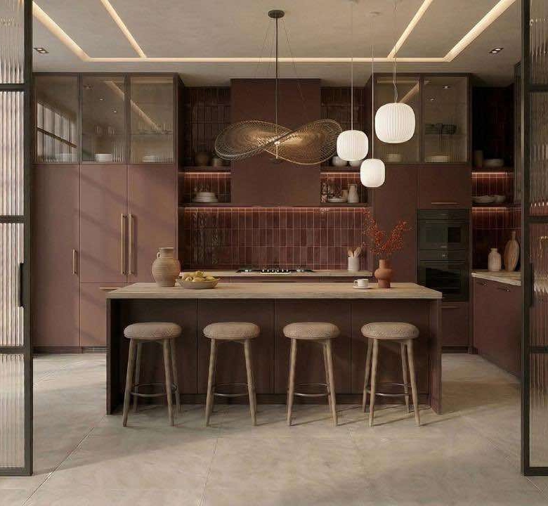 Kitchen at Mérida 94 boutique apartment with modern cabinetry and countertops in Roma Norte